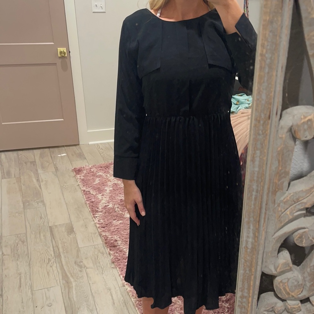 Black midi dress